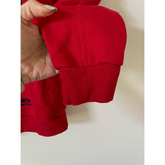 NBA Chicago Bulls Basketball Crewneck Sweatshirt Red Black Kids Size 9-10 - Picture 6 of 8